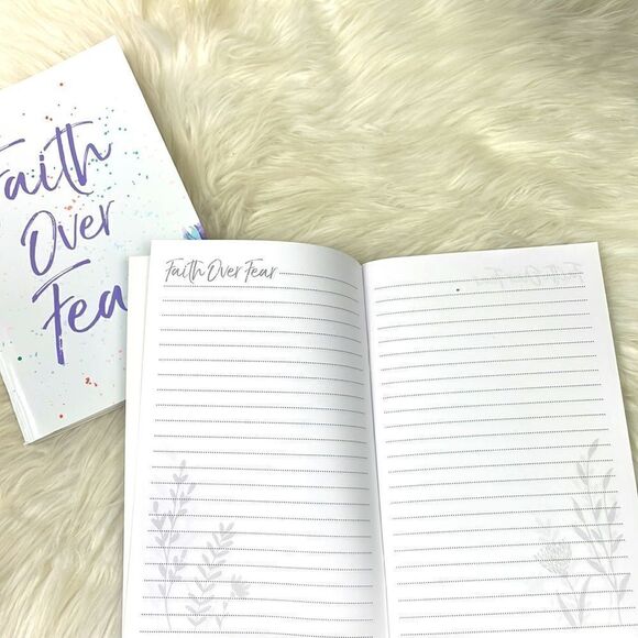 Journal | Faith over Fear quoted writing journal,Spiritual,Religious inspired. - Picture 2 of 6